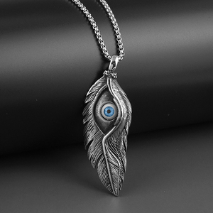 Collares de Plumas con Colgantes de Acero Inoxidable, Joyería al por Mayor, Precio de Fábrica, Personalizados, Estilo Steampunk - Product Image 6