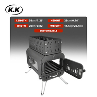 Poêle de camping portable Kawagebo Kamp (KK) OEM pour sauna, tente chauffante, en acier au carbone, à bois, à combustible solide