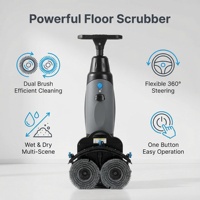Petit véhicule de nettoyage électrique à double brosse, largeur de nettoyage 430 mm, efficacité 1000/h, spécialement conçu pour les bureaux et les foyers