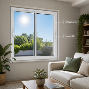 Fenêtre coulissante moderne en PVC/UPVC à double vitrage avec moustiquaire, insonorisée, certifiée Energy Star, garantie <span class=keywords><strong>5</strong></span> ans, prix usine - Product Image 4