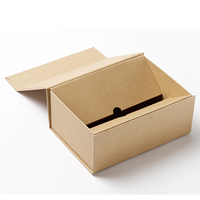 Boîte cadeau kraft avec logo personnalisé Boîte cadeau en papier de carton dur avec ruban