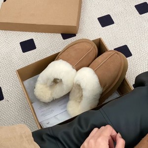 Stivali da neve da <span class=keywords><strong>donna</strong></span> invernali nuovi stivali da <span class=keywords><strong>donna</strong></span> in pelliccia color tinta unita con punta rivestita di pelliccia e lana rivestiti di pelliccia - Product Image 4