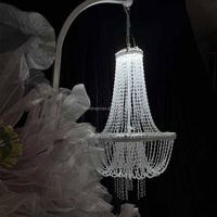Prix de gros lustre de mariage accessoires de lumière LED lustre en cristal pour la décoration de fête événements scène plafonniers