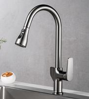 Robinet de cuisine moderne à commande tactile, monocommande, trois niveaux d'extraction d'eau, montage sur plan, monotrou, avec cartouche céramique