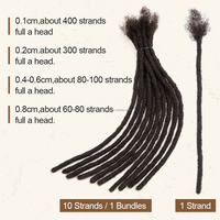 Originea 100% Cheveux Indiens Remy Faits Main Afro Kinky Dreadlock Extension Loc Crochet Tresses Cheveux