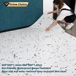 32 Estilo Personalizado Telha De Imitação Impermeável Fogo Anti-Slip Resistente Ao Desgaste Proteção Plástico DIY Auto-Adesivo Vinil LVT Flooring