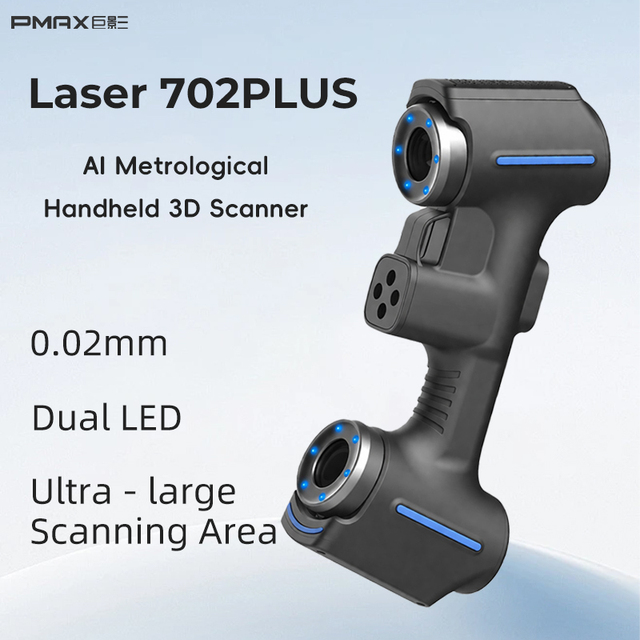 Juying Pmax Industrial-Grade Handheld Laser 3D Scanner High-Precision Reverse Stereo Modeling USB Blu-Ray Series 702Plus Stock