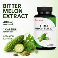 Capsules d'extrait de melon amer haute puissance, enrichies en charantine, complément alimentaire standardisé, sans OGM, sans gluten