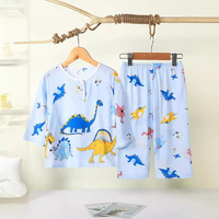 Ensemble de pyjamas décontractés 100 % coton pour enfants, vêtements de nuit d'été pour filles et garçons, vente en gros, vêtements d'intérieur pour bébés, motif dessin animé