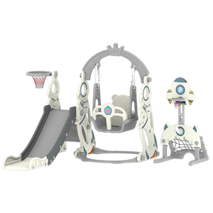 Equipo de juegos al aire libre para niños, tobogán de plástico para interior y columpio - Product Image 2