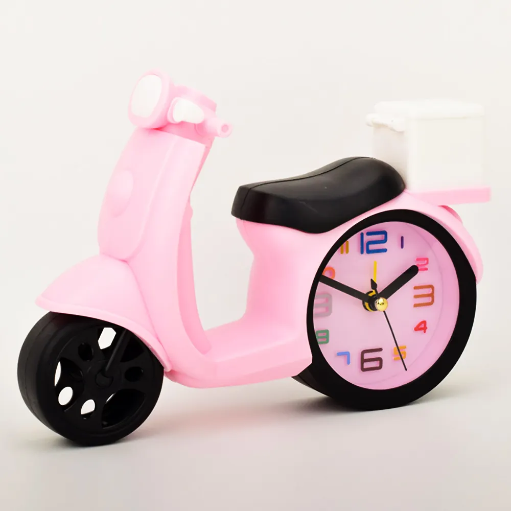 Raymons Good quality cool cute creative child gift alarm clock time motorcycle children kids bedroom fashion clock electronic