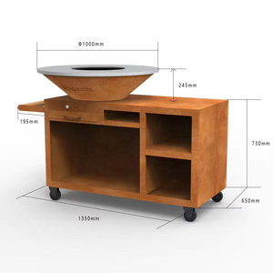 Barbecue Brasero de qualité supérieure, barbecue extérieur au charbon de bois en acier Corten pour jardin - Product Image 6