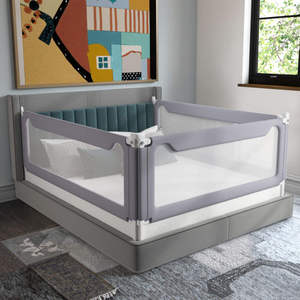 ElsaBaby Sponda <span class=keywords><strong>Letto</strong></span> per Bambini 1.2m Marrone Pieghevole <span class=keywords><strong>Barriera</strong></span> di Sicurezza <span class=keywords><strong>da</strong></span> <span class=keywords><strong>Viaggio</strong></span> per 0-3 Anni Pannello in Rete Standard UE - Product Image 2