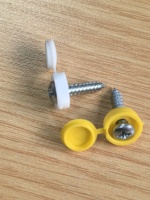 Vis de fixation de plaque d'immatriculation de voiture en aluminium avec capuchons zingués Système de mesure métrique