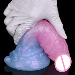 YOCY Drop Shipping XXL Dildo luminoso per le donne masturbazione <span class=keywords><strong>Soft</strong></span> anale Plug per adulti massaggio anale forte aspirazione giocattoli del sesso per gli uomini - Product Image 2