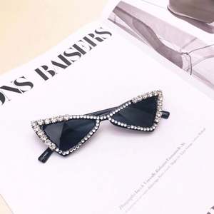 Lunettes de soleil œil de chat rétro de luxe pour filles 2021, protection UV400, avec diamants, pour enfants - Product Image 6