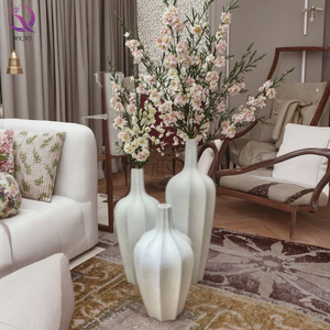 Vaso da pavimento in <span class=keywords><strong>ceramica</strong></span> di <span class=keywords><strong>grandi</strong></span> dimensioni, di lusso, di fascia alta, vaso in <span class=keywords><strong>ceramica</strong></span> bianca per interni, decorazione di soggiorno - Product Image 3