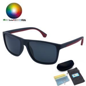 Lunettes <span class=keywords><strong>de</strong></span> soleil classiques avec logo personnalisé, verres polarisés carrés TAC, orange, cyclisme, sport pour hommes, protection UV, faible MOQ, fabricant - Product Image 1