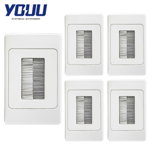 YOUU Plaque murale de passage pour gestion de câbles encastrée pour câbles TV, blanche - Product Image 5