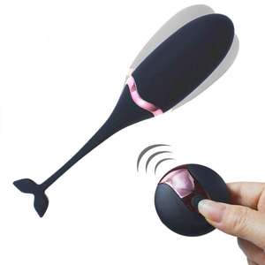 รีโมทไร้สายชาร์จผ่าน USB รูปทรง<span class=keywords><strong>หางปลา</strong></span>วาฬกระโดด สำหรับกางเกงใน<span class=keywords><strong>สั่น</strong></span>สะเทือน 100% กันน้ำ ซิลิโคน ชาร์จซ้ำได้ 10 ระดับความแรง - Product Image 4