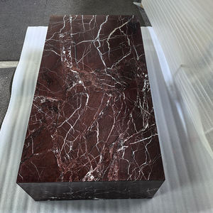 Prix d'usine Table basse Rosa Levanto en marbre rouge pierre naturelle moderne pour meubles de salon chambre <span class=keywords><strong>à</strong></span> coucher - Product Image 5