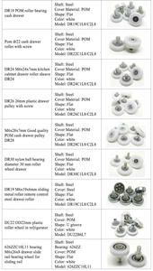 Plastic <strong>Pulley</strong> <strong>Wheels</strong> With Bearings Rubber Ball Bearing Drawer Rollers POM Sliding Folding Door - Product Image 4