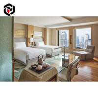 Lit King Size Moderne Personnalisé en Forme de U, Suite de Chambre en Bois et Métal, Écologique et Durable, Mobilier d'Hôtel et d'Appartement Cinq Étoiles