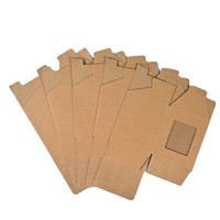 Boîtes pliantes en papier kraft et carton blanc en forme de tasse avec fenêtres, emballage cadeau universel, modèle 05, en stock, vente en gros