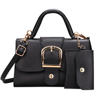 Tas tangan dompet wanita, warna permen Sac Pour Femme 2 buah tas tangan wanita