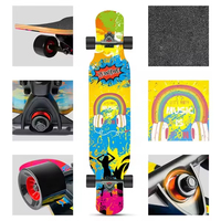 Longboard de danse en érable du Nord-Est à 7 couches, durable, 42*9.5 pouces, personnalisé en usine, pour le cruising urbain