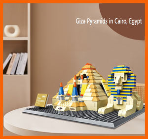 Blocchi di Costruzione in Plastica ABS Wange Modello di Famoso Monumento Piramide di <span class=keywords><strong>Giza</strong></span> Egitto Gioco DIY con Piccole Particelle - Product Image 2