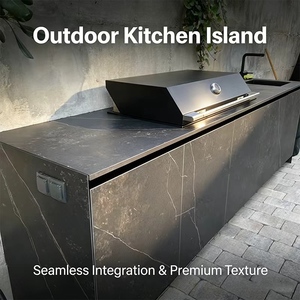 Outdoor Kitchen with <strong>Side</strong> <strong>Burner</strong>, BBQ Grill and Aluminum Cabinets - Modular Island for Versatile Patio and Outdoor Kitchen Shed - Product Image 6