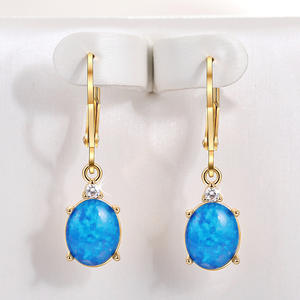 Pendientes colgantes de cuarzo arcoíris chapados en plata para mujer, engaste clásico en bisel, cristal natural, joyería para uso diario - Product Image 3