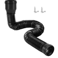 Tuyau d'extension de drainage flexible en PE de 1,5 m, anti-âge, extensible, pour gouttière extérieure, alimentation directe usine