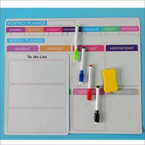 NOUVEAU MAGNETICS Calendriers pliables personnalisés en PLA pour la planification mensuelle, <span class=keywords><strong>hebdomadaire</strong></span> et quotidienne, tableau blanc magnétique pour réfrigérateur, mur, porte - Product Image 2
