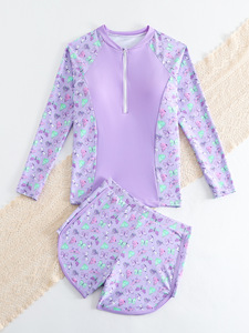 <span class=keywords><strong>Maillot</strong></span> de <span class=keywords><strong>bain</strong></span> deux pièces décontracté pour filles avec short <span class=keywords><strong>maillot</strong></span> de <span class=keywords><strong>bain</strong></span> et <span class=keywords><strong>maillot</strong></span> de <span class=keywords><strong>bain</strong></span> pour enfants protégé contre les <span class=keywords><strong>UV</strong></span> pour les vêtements de plage d'été - Product Image 2