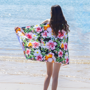 100% coton luxe doux velours <span class=keywords><strong>serviette</strong></span> concepteur <span class=keywords><strong>dessin</strong></span> peinture imprimé souvenir <span class=keywords><strong>plage</strong></span> <span class=keywords><strong>serviette</strong></span> de bain cadeau personnalisé imprimé serviettes - Product Image 3