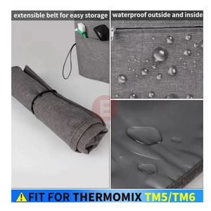 Pièces <span class=keywords><strong>de</strong></span> rechange pour blender Thermomixer TM5/TM6, tissu Oxford gris double couche, stockage latéral électrique, épaissi, usage domestique - Product Image 4