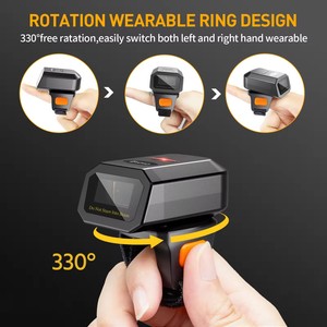 Eyoyo Escáner de Código de Barras de Anillo Láser 1D, Dispositivo Inalámbrico con Bluetooth, Diseño de Base de Carga <span class=keywords><strong>USB</strong></span> para Logística, Largo Tiempo de Escaneo, 2 Unidades, 1 Unidad, 1 Unidad - Product Image 2