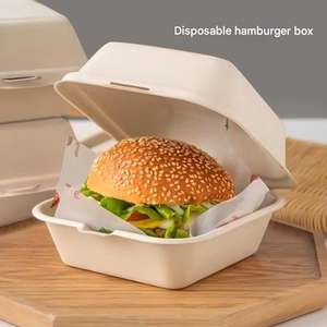 Boîte d'emballage personnalisée pour aliments, boîte à lunch carrée jetable de 6 pouces, design gaufré tendance - Product Image 4