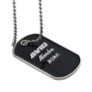 Venta al por mayor de latón romántico Unisex hoja cadena granate Islam regalo esmalte letra Sier Etiqueta de perro collar - Product Image 4