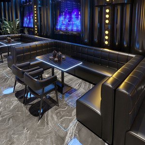 Conjunto de Mesa y Sillas de <span class=keywords><strong>Bar</strong></span> Modernas con Asientos de Cuero Sintético para Uso Comercial en Exteriores en Restaurantes y Bares - Product Image 4