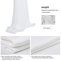 Tissu de soie aérienne en nylon à faible élasticité de qualité supérieure hamacs de yoga tissu de balançoire de yoga avec certificat CE