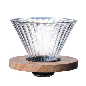 ถาดใส่กาแฟลายวอลนัทสีดำ แก้วกรองกาแฟลายแนวตั้ง ถ้วยกรองกาแฟ กรวยกาแฟ - Product Image 6