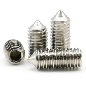 M3 M4 M5 M6 M8 M10 M12 304 A2 Stainless Steel Hex Hexagon Socket Allen Head Tapered End Grub Bolt Cone Point Set Screw