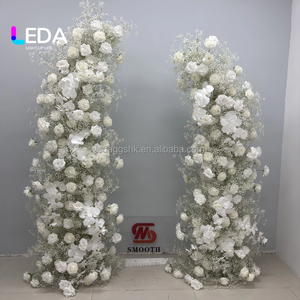 Arco de Flores Blancas Personalizado LEDA para Decoración de Bodas en Hoteles, Flores para Puertas, Decoración de Entrada para Bodas, Hilera de Flores - Product Image 6