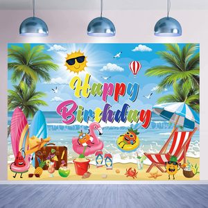 Bunga <span class=keywords><strong>Flamingo</strong></span> Hawaii Latar Belakang Fotografi Ulang Tahun Merah Muda Latar Belakang Baby Shower Spanduk Pesta Meja Kue Dapat Disesuaikan - Product Image 3