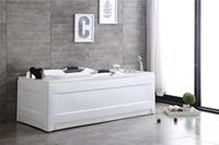 Baignoire Balnéo en Acrylique SICO 6 Jets de Massage, Installation d'Angle, Robinet Cascade, Accoudoirs, 1.2-1.8 m, Intérieur