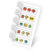 Boletos de Lotería Desgarrables de Alta Calidad con Temática del Black Friday, Impresión de Logotipo Personalizado, 5 Ventanas
