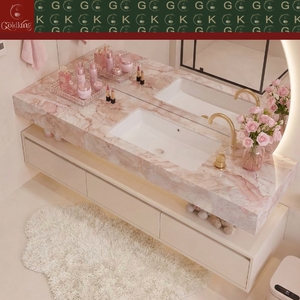 Plans <span class=keywords><strong>de</strong></span> toilette en marbre <span class=keywords><strong>de</strong></span> quartz rose PINKURA pour salles <span class=keywords><strong>de</strong></span> <span class=keywords><strong>bain</strong></span> haut <span class=keywords><strong>de</strong></span> gamme, suites d'hôtels, centres <span class=keywords><strong>de</strong></span> spa, finition des bords <span class=keywords><strong>sur</strong></span> mesure - Product Image 4